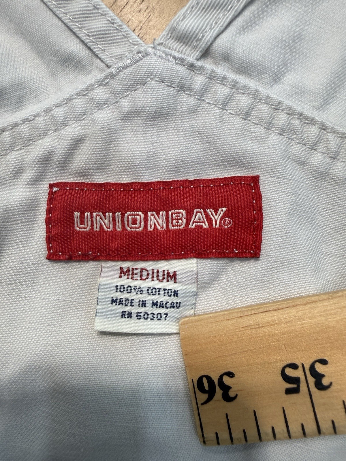 Unionbay Overalls Cream Sz Med Y2K 90s Vtg Bib Minimalist Carpenter Streetwear