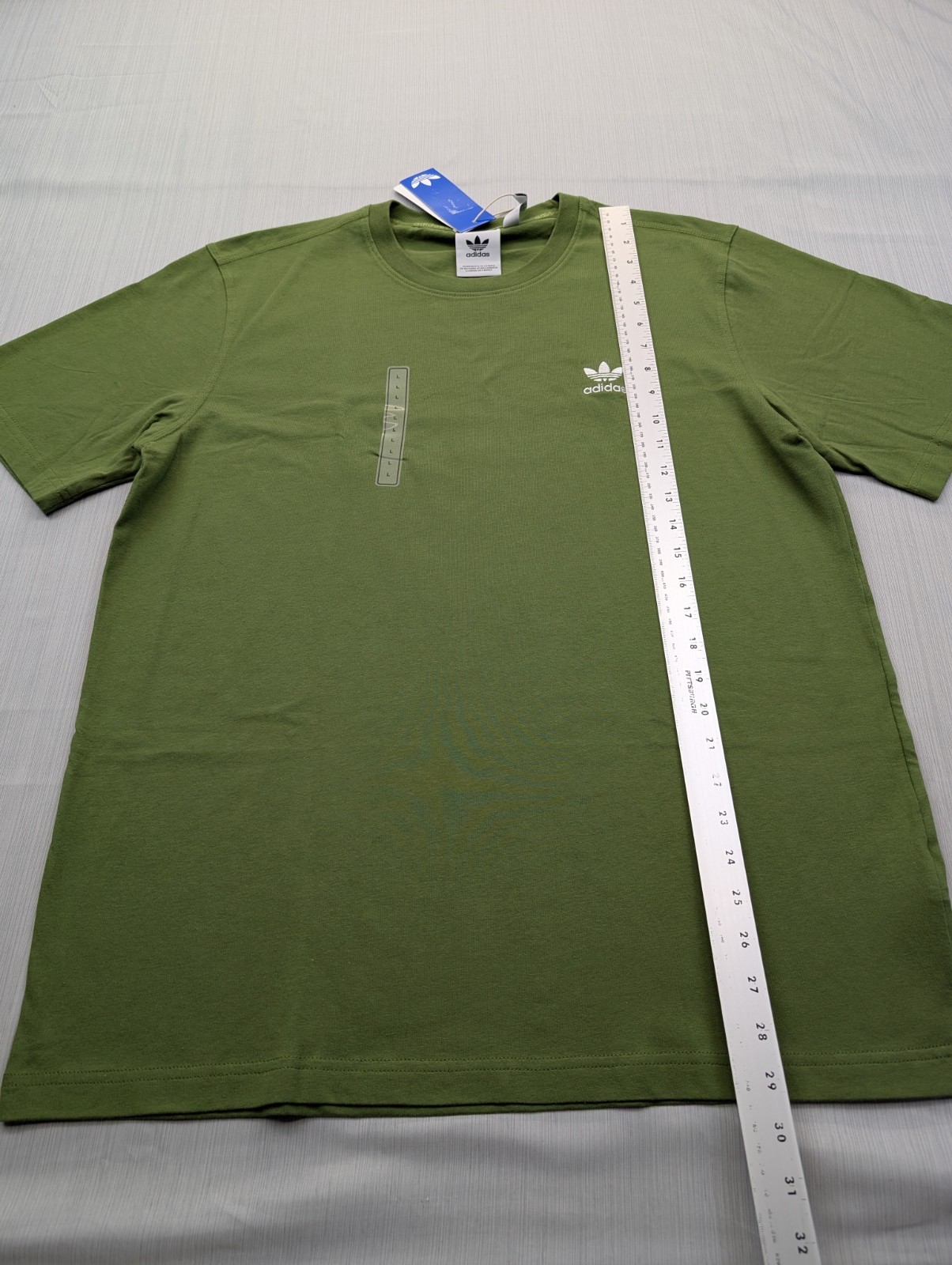 New Adidas Trefoil Essentials Tee Shirt Mens Size Large Tech Olive TShirt