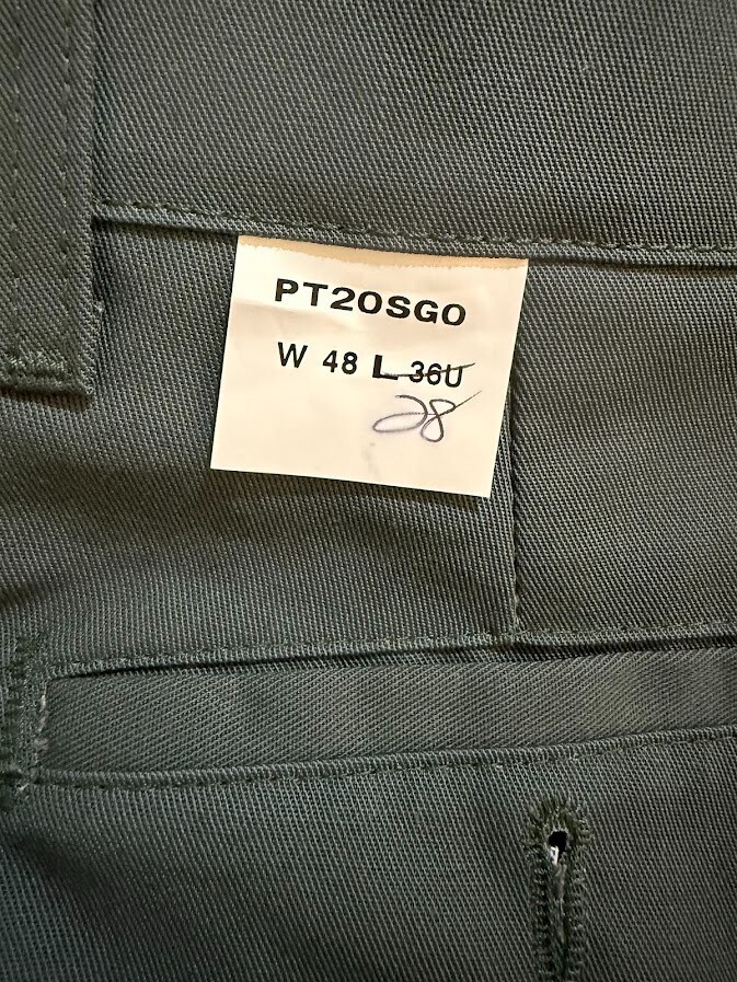 Red Kap Work Pants Mens 48 Blue Straight Canvas Workwear Men 48X28 PT20SG0.