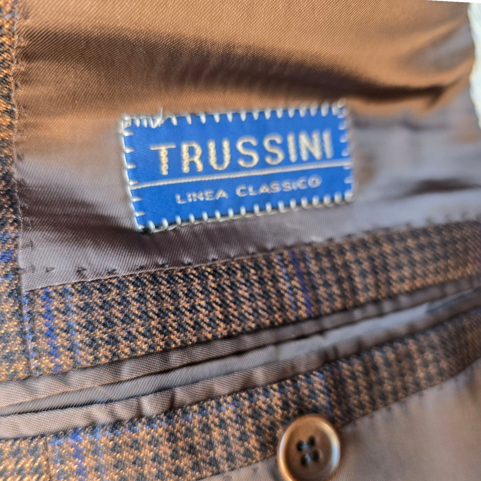 Custom Tailored Full Canvas Blazer 40L Silk Cashmere Wool Dual Vent Trussini