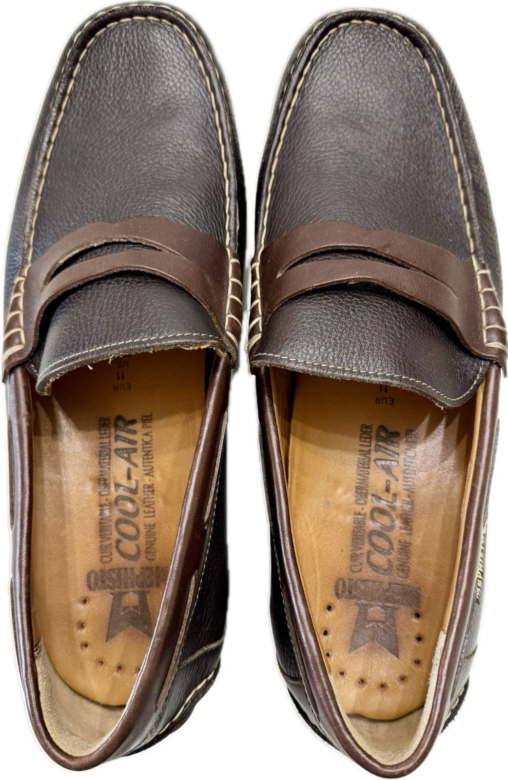 Mephisto Cap Vert Men’s Size 11.5 Brown Penny Loafer Slip On Cool Air Shoes