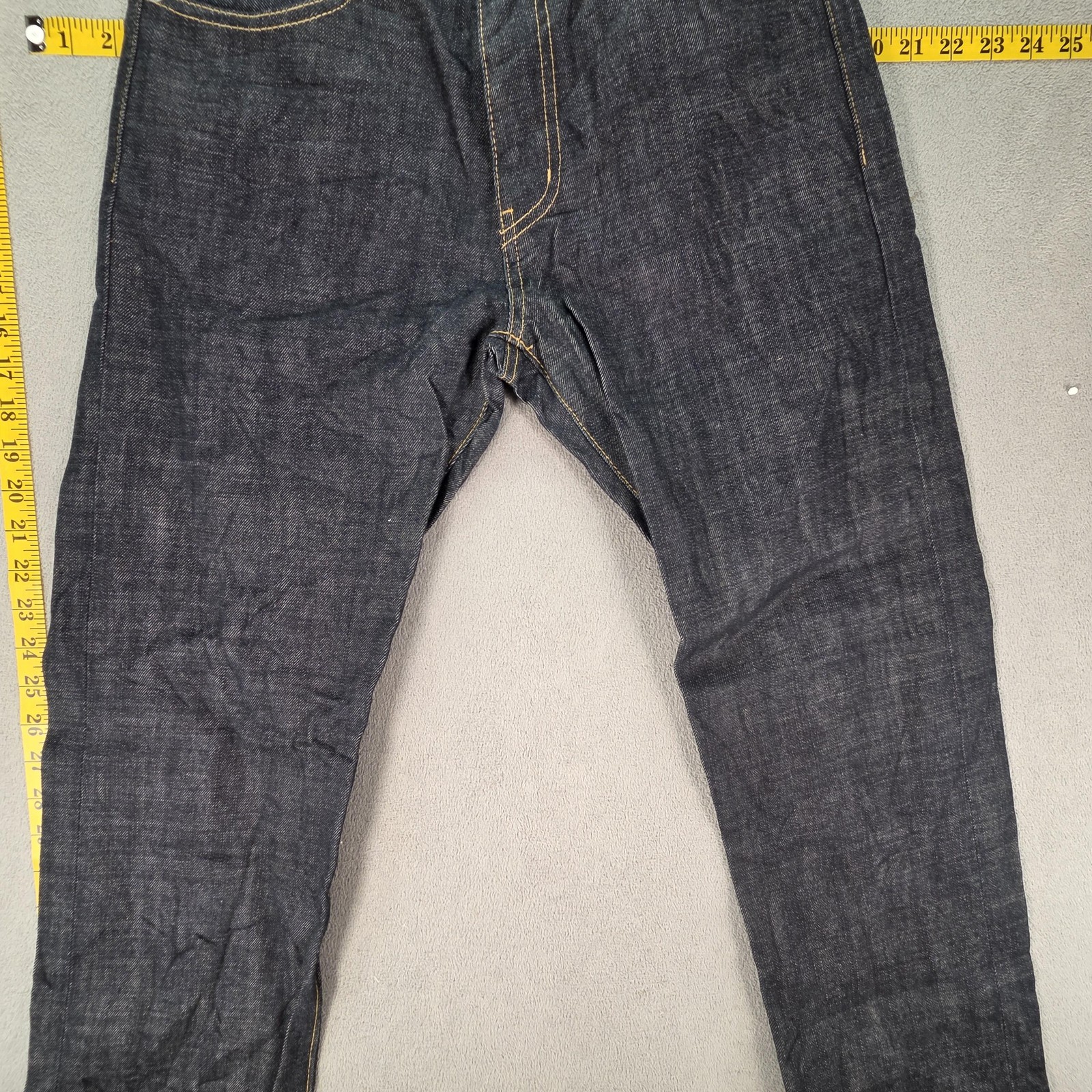 Uniform Bridge Jeans Womens Selvedge High Rise Slim Straight Fits 26×29