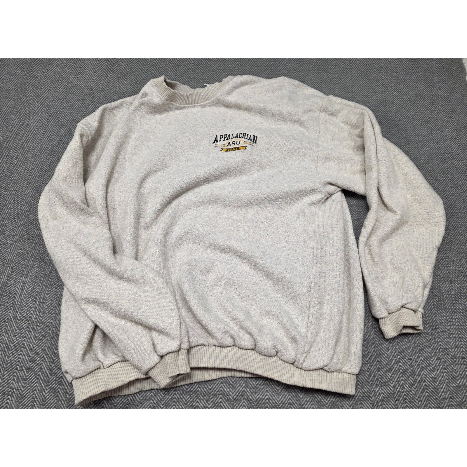 Vintage Cal Cru Appalachian State ASU Sweatshirt XXL Oatmeal Made in USA 90s