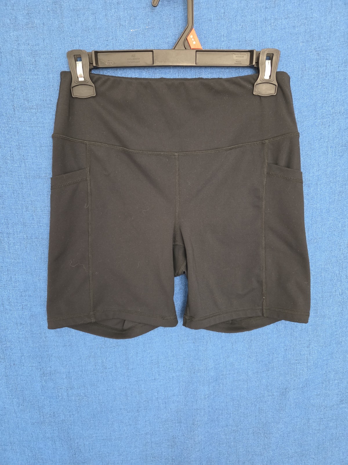 Yogalicious Lux High Rise Shorts L Black Everyday 6″ Biker Active Yoga Gym