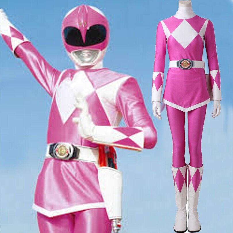 Pink Ranger Zyuranger Adult Women Outfit Cosplay Costume Team Uniform Halloween