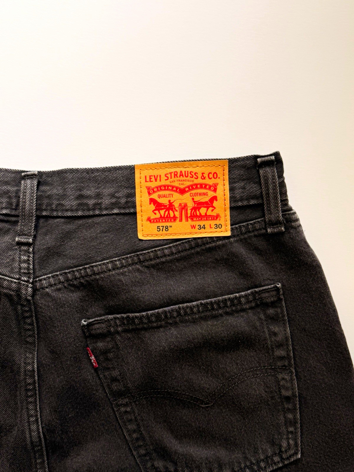 Levi’s Men’s 578 Baggy Fit 34×30 Dark Wash Jeans