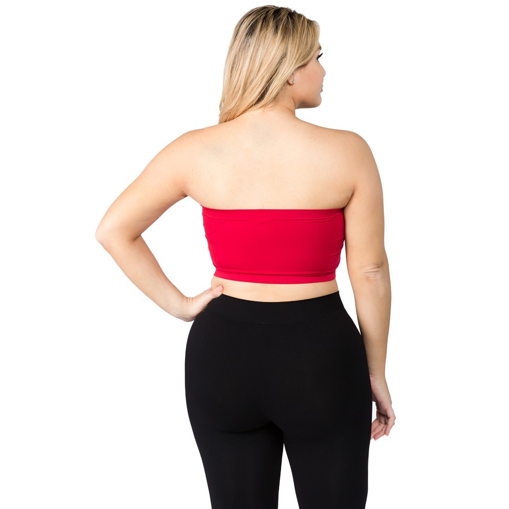 Padded Bandeau Bra Top Stretchable Spandex One Size Regular