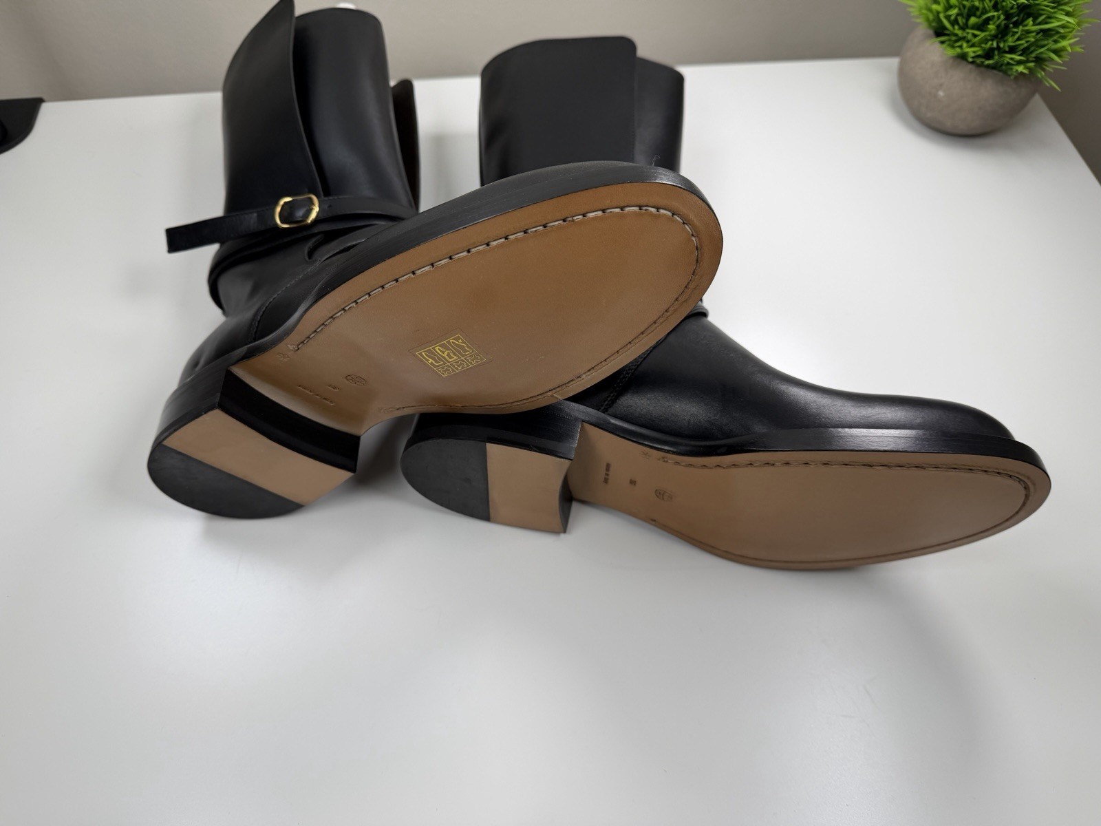 The Row Jodhpur Boots Black Leather Size EU 39 / US 9