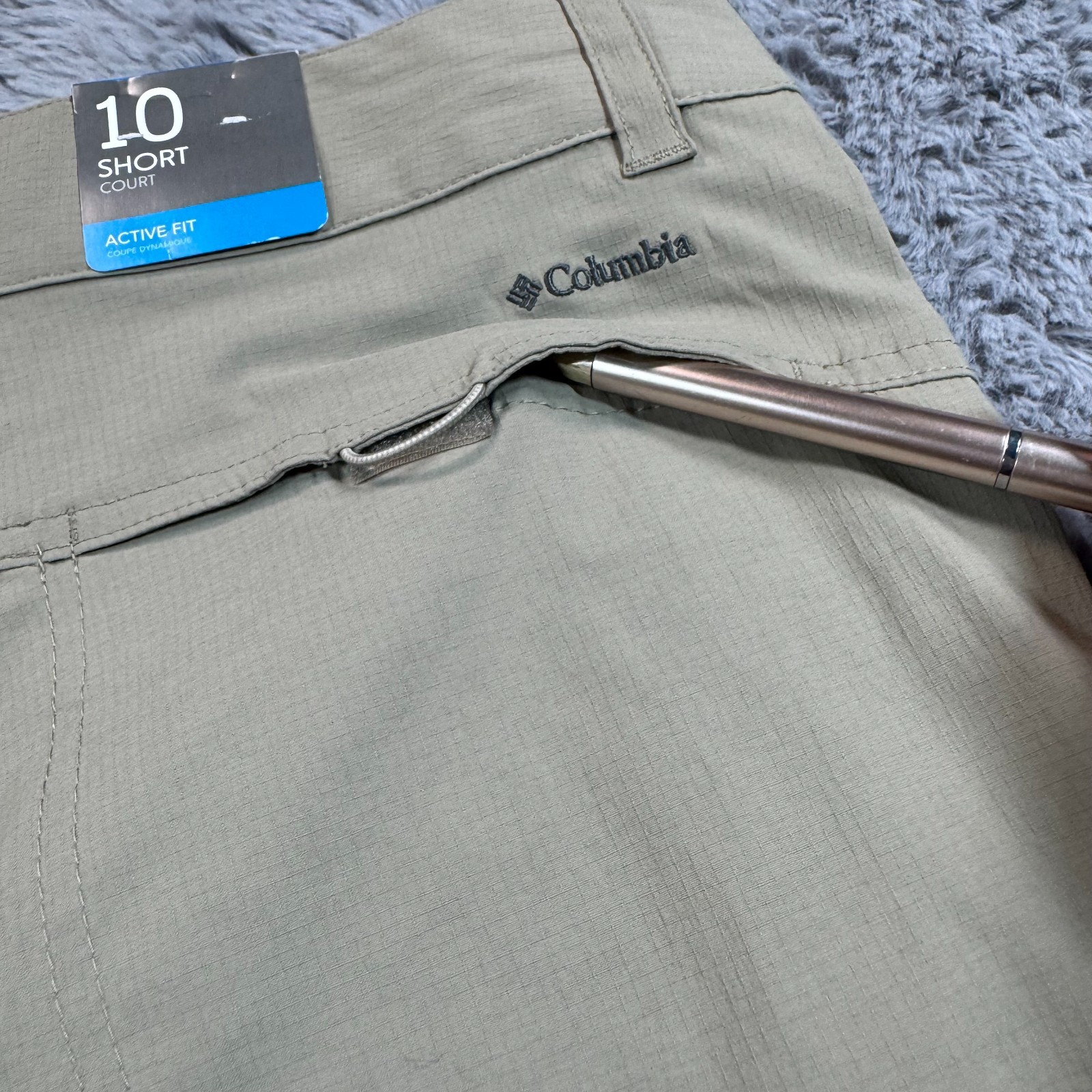 Columbia Kestrel Trail Omni-Shield Shorts Women’s 10 Beige Nylon Hiking Camping