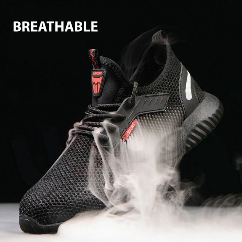 Mens Safety Shoes Steel Toe Work Midsole Boot Breathable Hiking Sneakers Size
