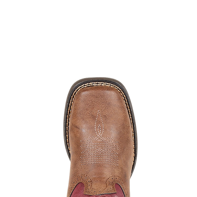 Durango Kid’s Lil’ Rodeo Briar Brown & Brick Red Western Boot DBT0222TS