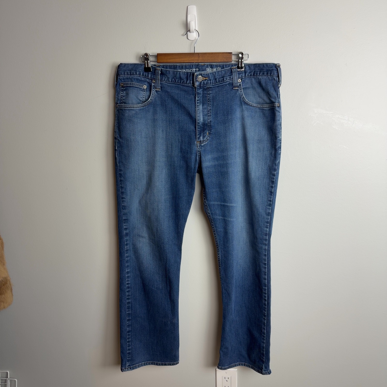 Carhartt Relaxed Fit Denim Jeans 40×30 Blue Cotton Blend Men’s