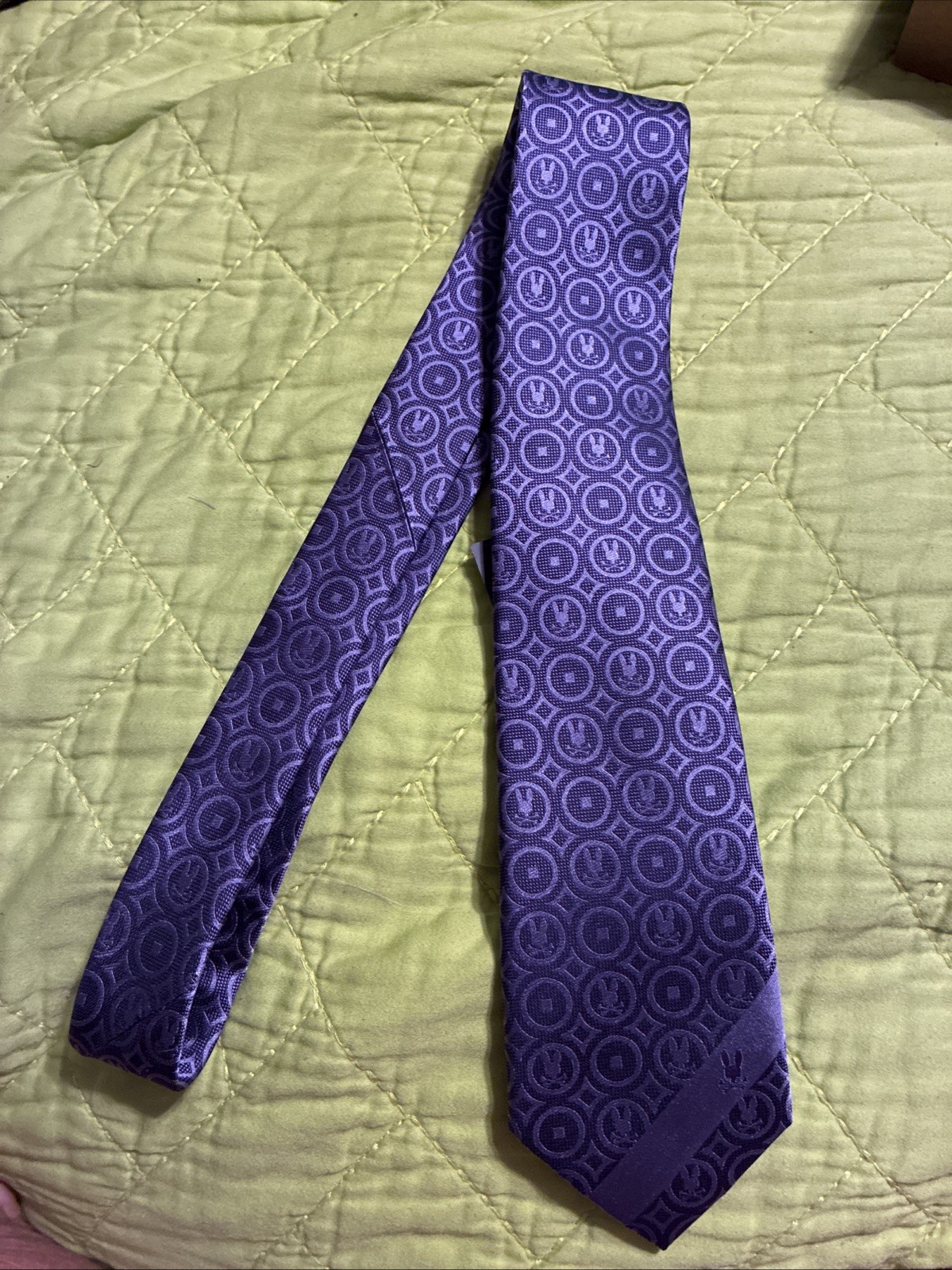 Psycho Bunny Men’s Tie Logo All Over Print 58×3.25