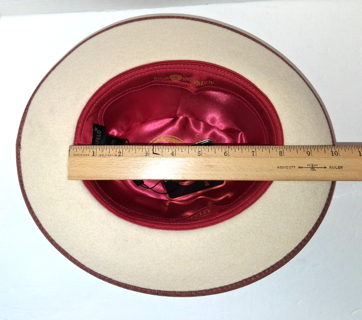 Bruno Capelo Fedora Hat Medium Cognac and Bone Wool Pre-owned NWT