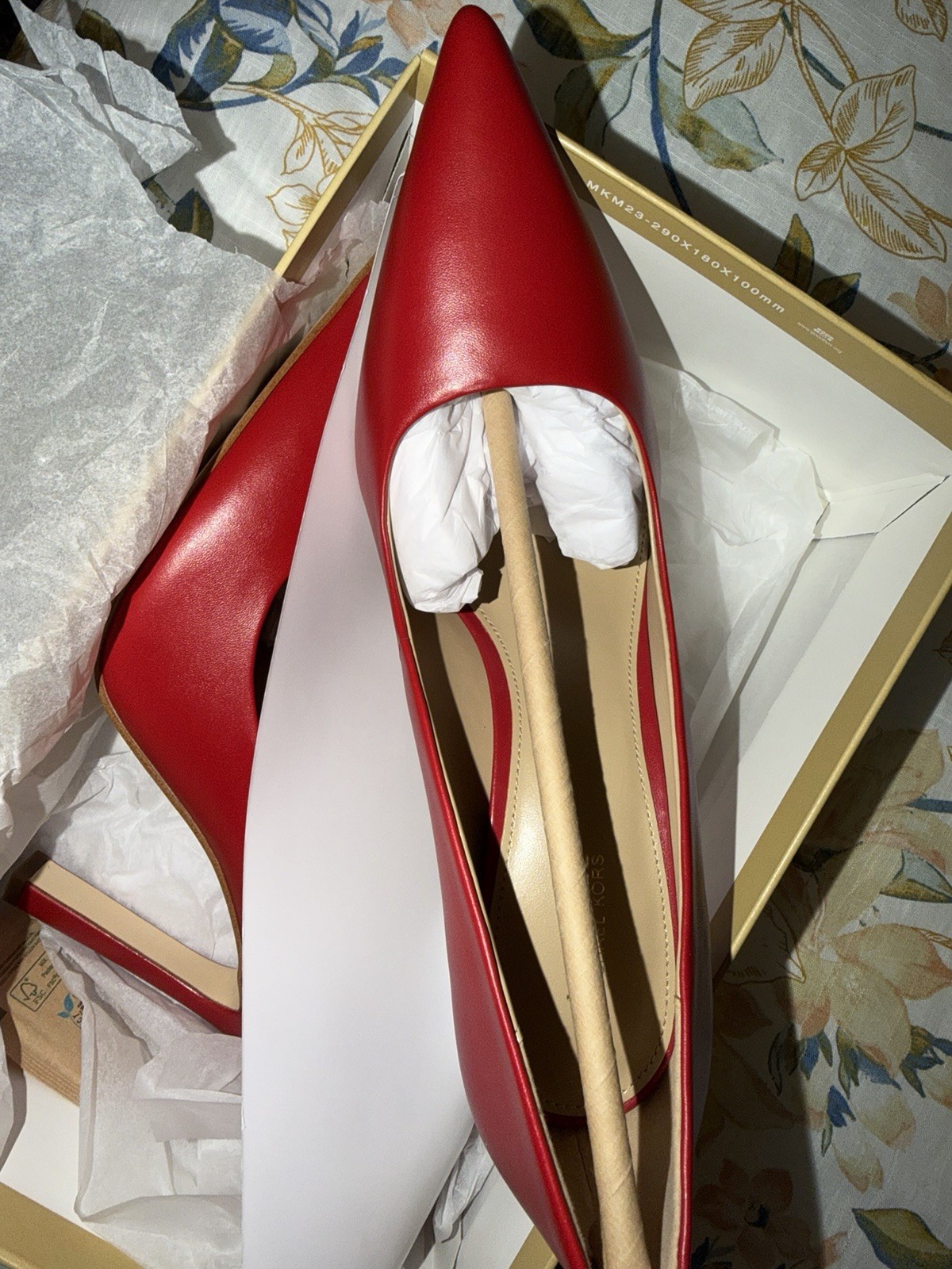 MICHAEL MICHAEL KORS Amara Leather Pump Women’s Size US 8 Crimson