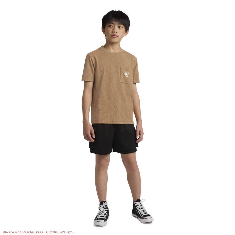 Converse Boys’ Short Sleeve Pocket Logo T-Shirt – Tan M *SEE DEAL!!!*