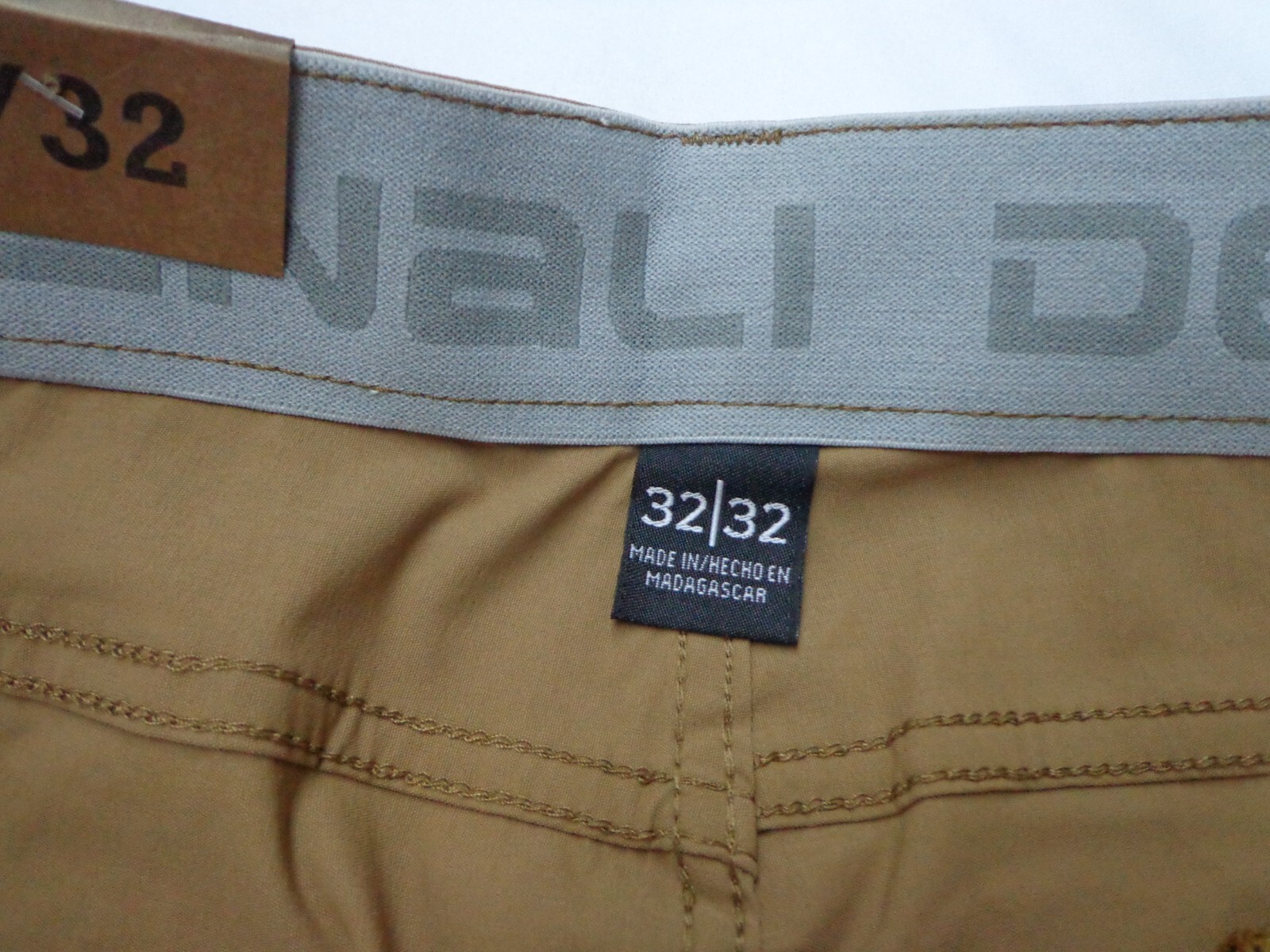 DENALI Moccasin Brown Tech Fabric Stretch Pants NWT 32/32 MSRP $54
