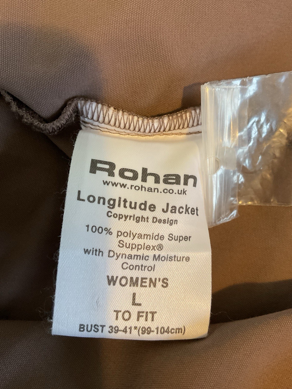 Rohan Womens Longitude Jacket Size Large Brown Unlined Pockets Lightweight