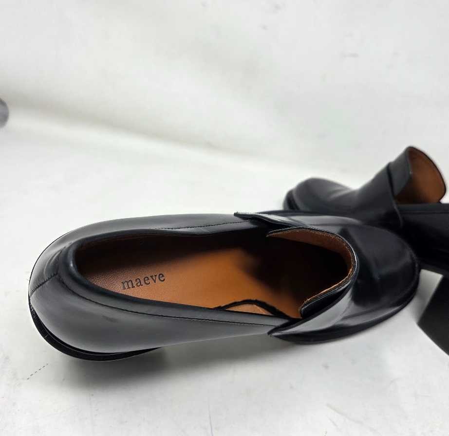 EU 40 (US 9-9.5) Anthropologie x Maeve block heeled loafers in black