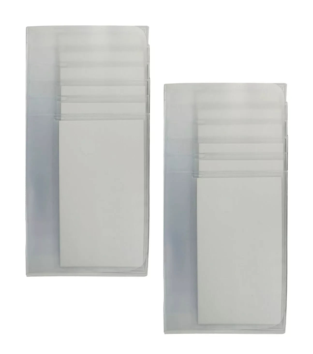 Set of 2 plastic wallet inserts for checkbook and long wallet MADE IN USA e2906