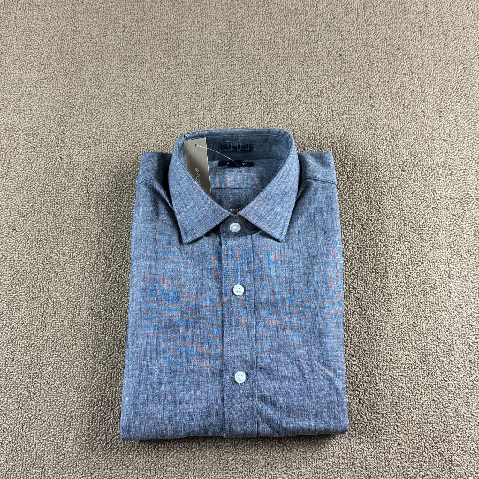 J.Crew Bowery Long Sleeve Button Up Shirt Blue Chambray Size S NWT MSRP $98