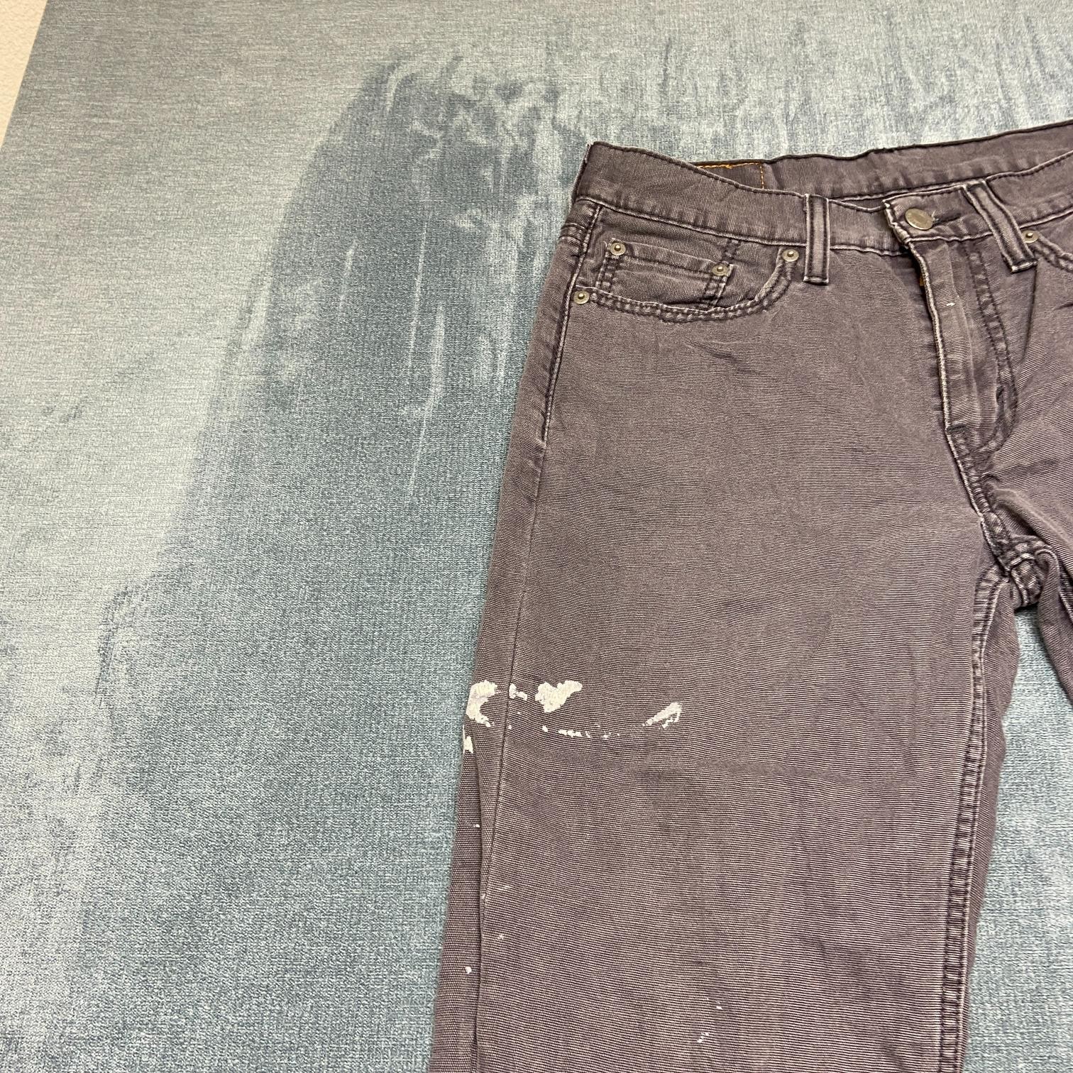 Levi’s 514 Jeans Mens 29×30 Gray Denim Everyday Wear Light Wash Straight Fit