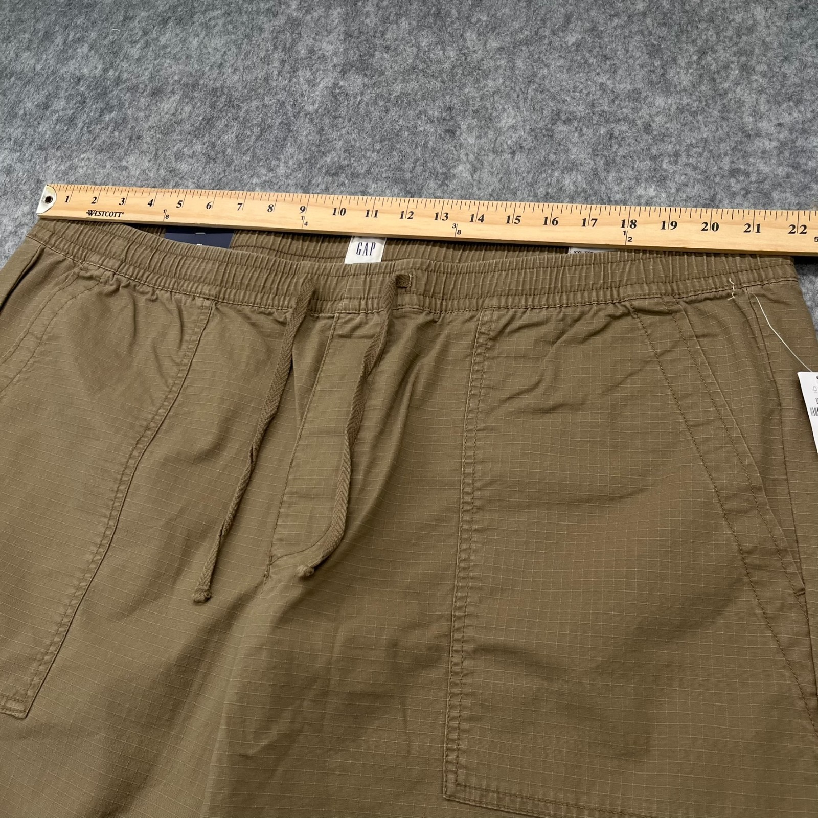 Gap Mens Pants Beige Size XXL Utility Ripstop Pant Tapered Stretch NEW