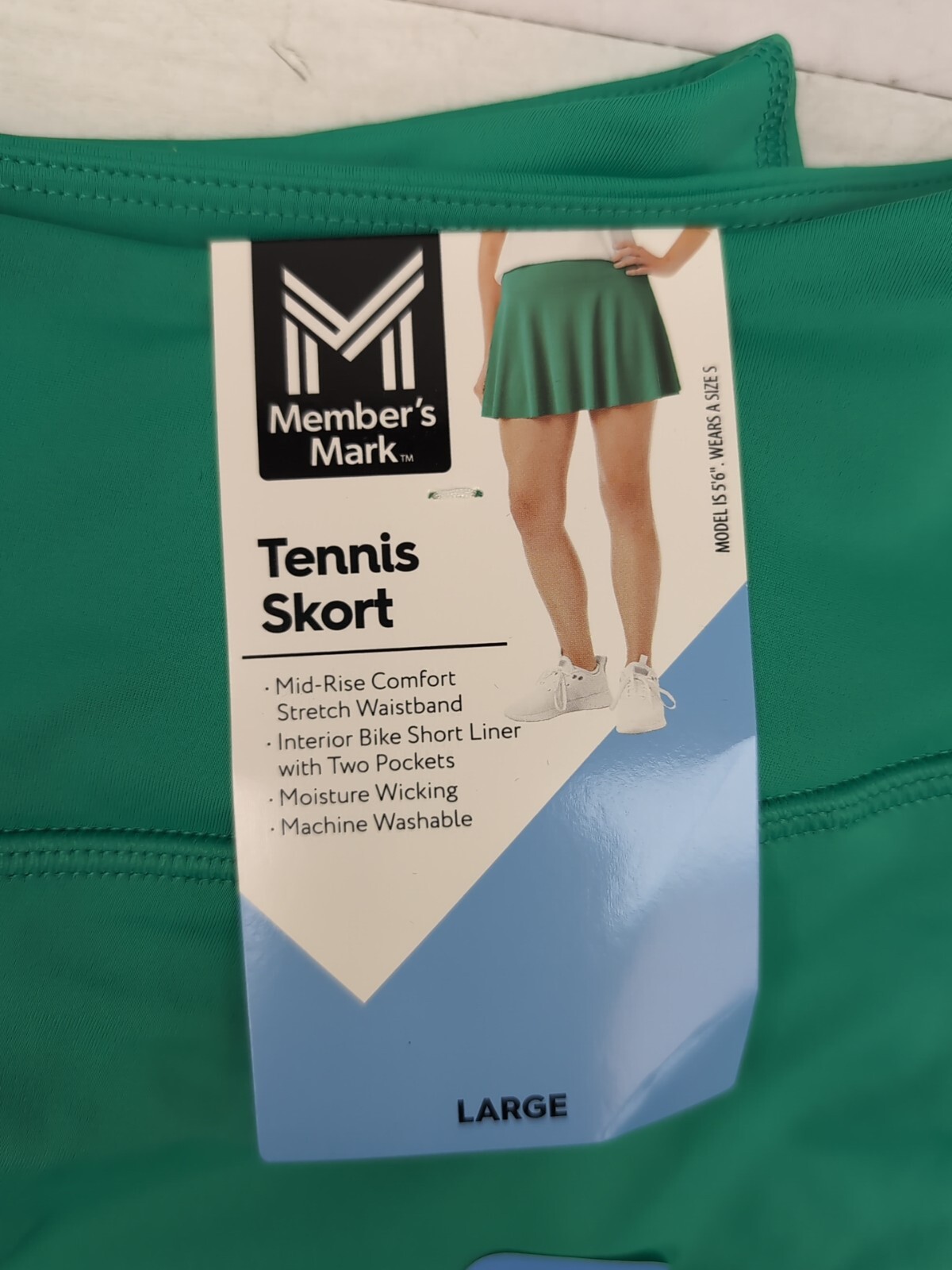 MM Lady Green 2 Pockets Stretchy Soft Moisture Wicking Tennis Skort Sz Lg AM14
