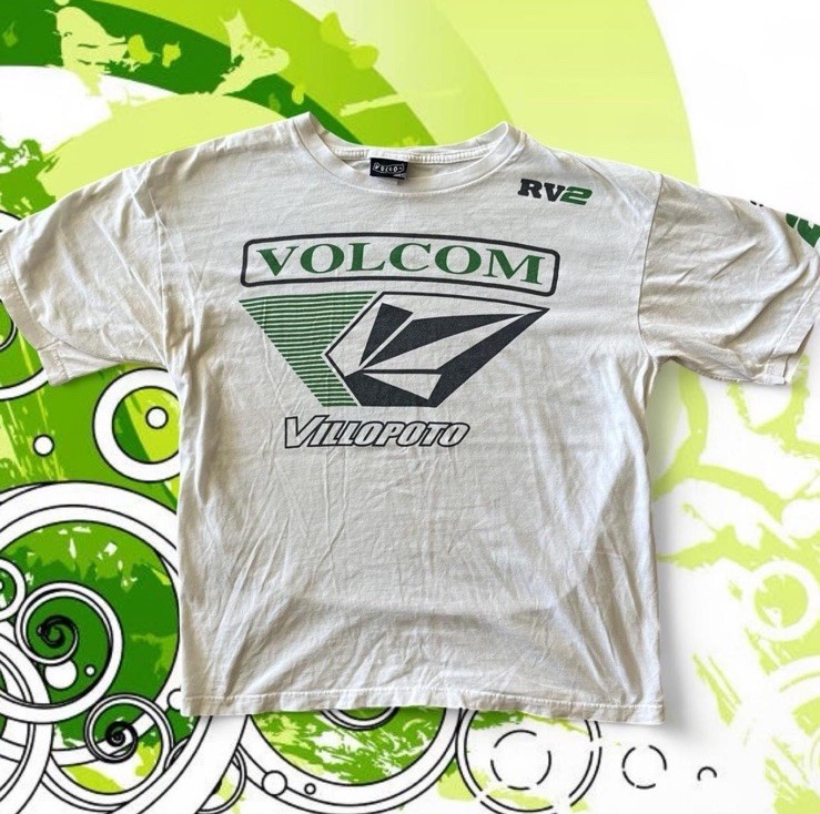 Volcom White Tshirt Shortsleeve Villopoto #2 Racing Size L