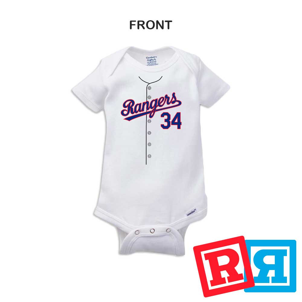 Texas Rangers Nolan Ryan Baseball Gerber Baby Onesie® Cotton Bodysuit
