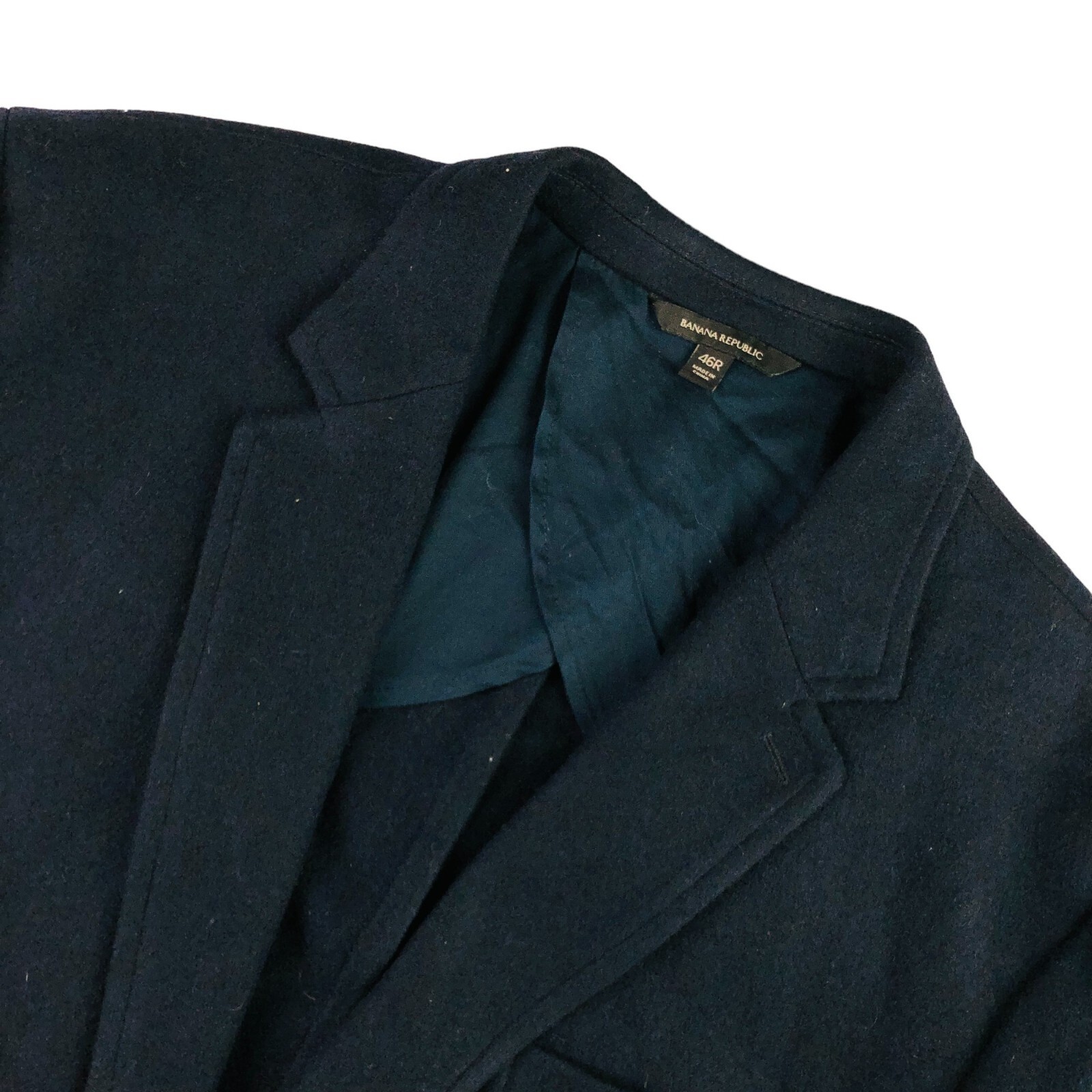Mario Bellucci Men’s Flannel Slim Fit Smokers Jacket Blazer Navy • 46 R
