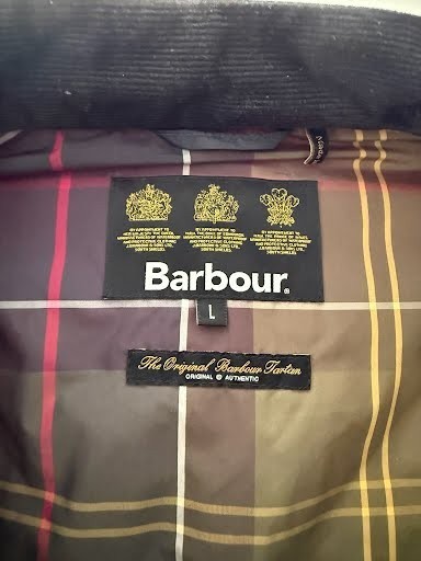 Barbour Biddel Quilted Jacket Navy Full Zip Lightweight Men’s Large