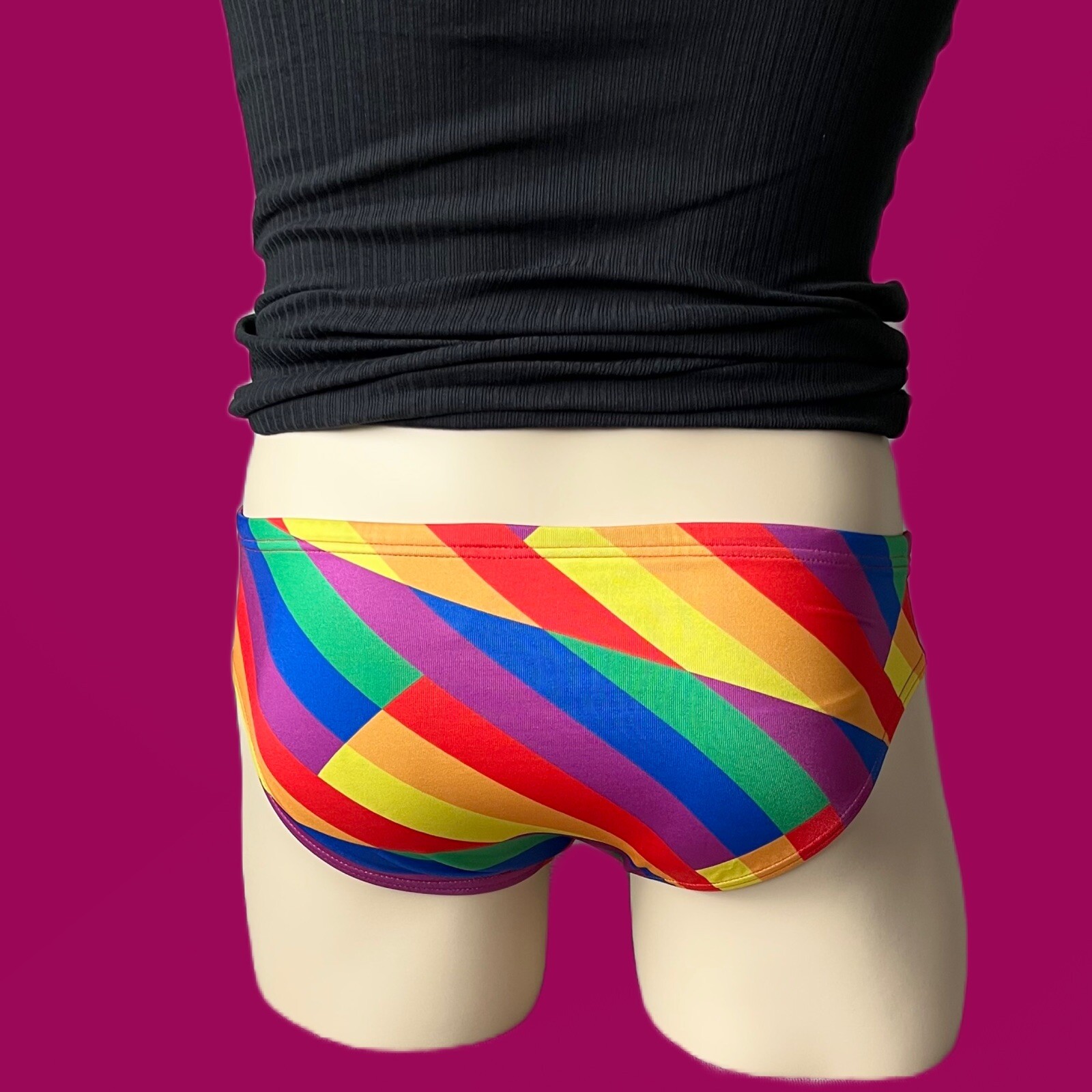 Speedo Men Rainbow sliced square Pride swim Brief Swimwear 28 30 32 34 36 38