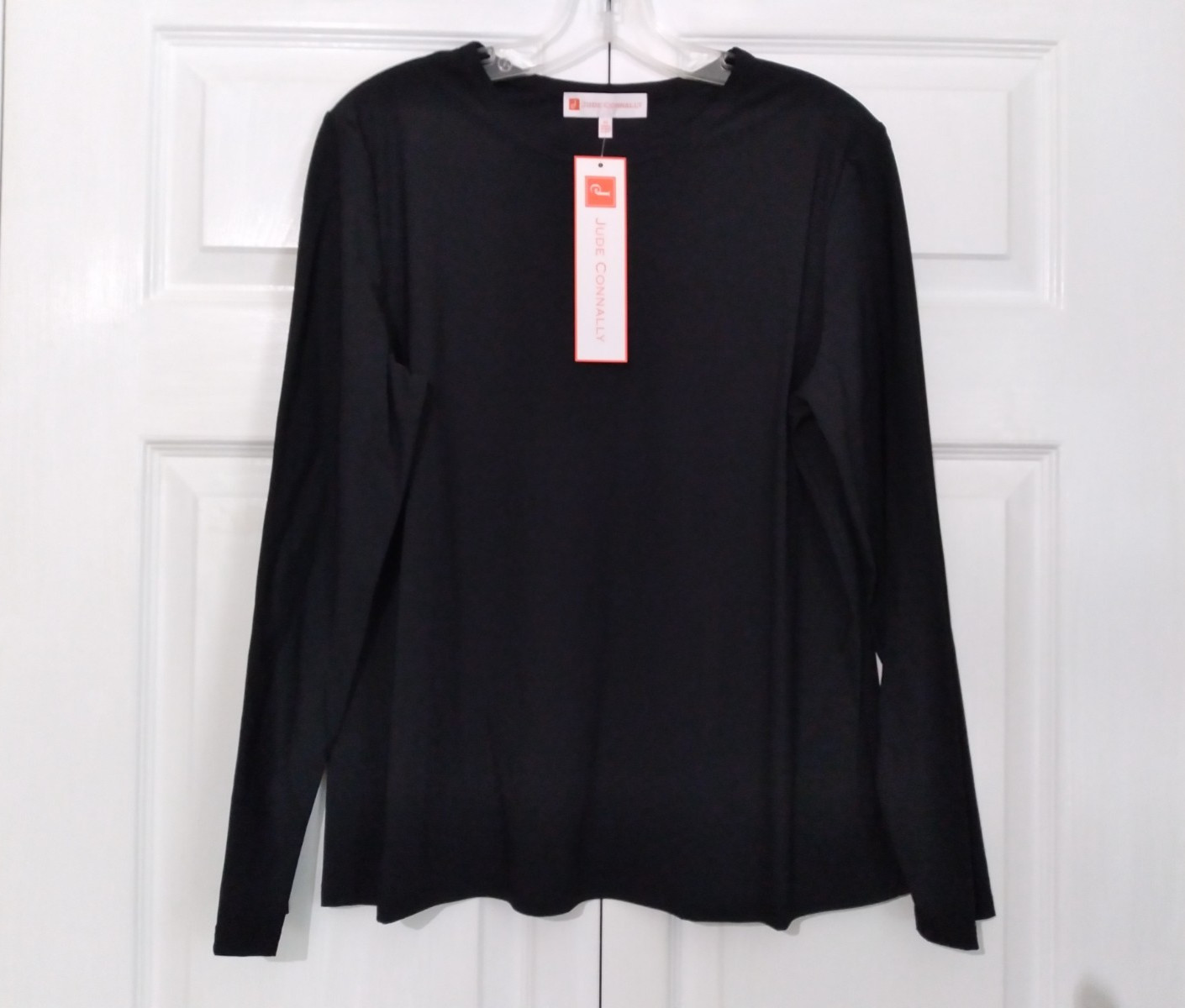 NEW Jude Connally Landon Top Lightweight Jude Cloth Black L/S Size XL $128 NWT