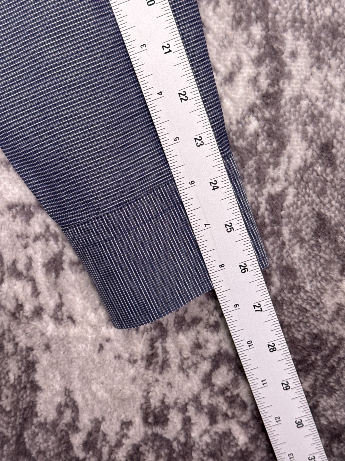 Eton Slim Fit Dress Shirt 41 / 16 Mens Blue Luxury Jacquard