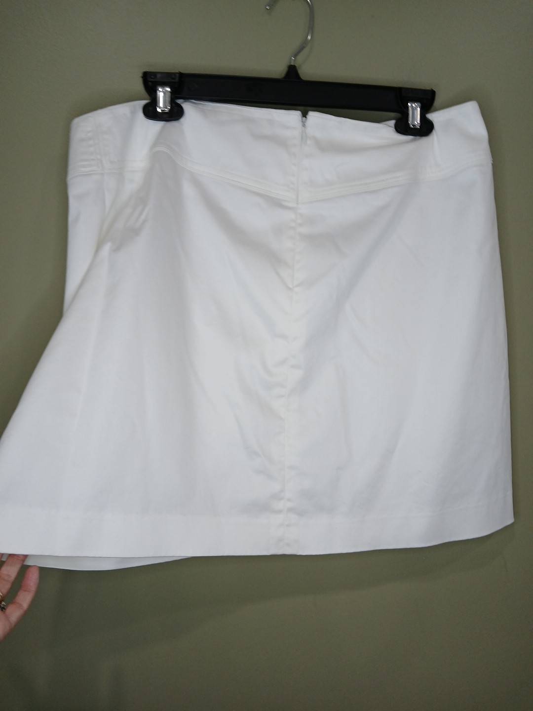 The Limited Stretch Size 14 White Cotton Skirt Straight Zipper Closure Classic