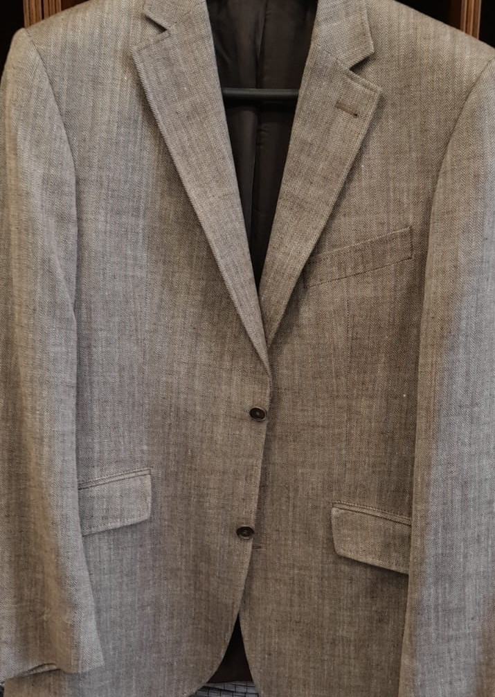 ETHOMAS Blazer Jacket SILK LINEN WOOL