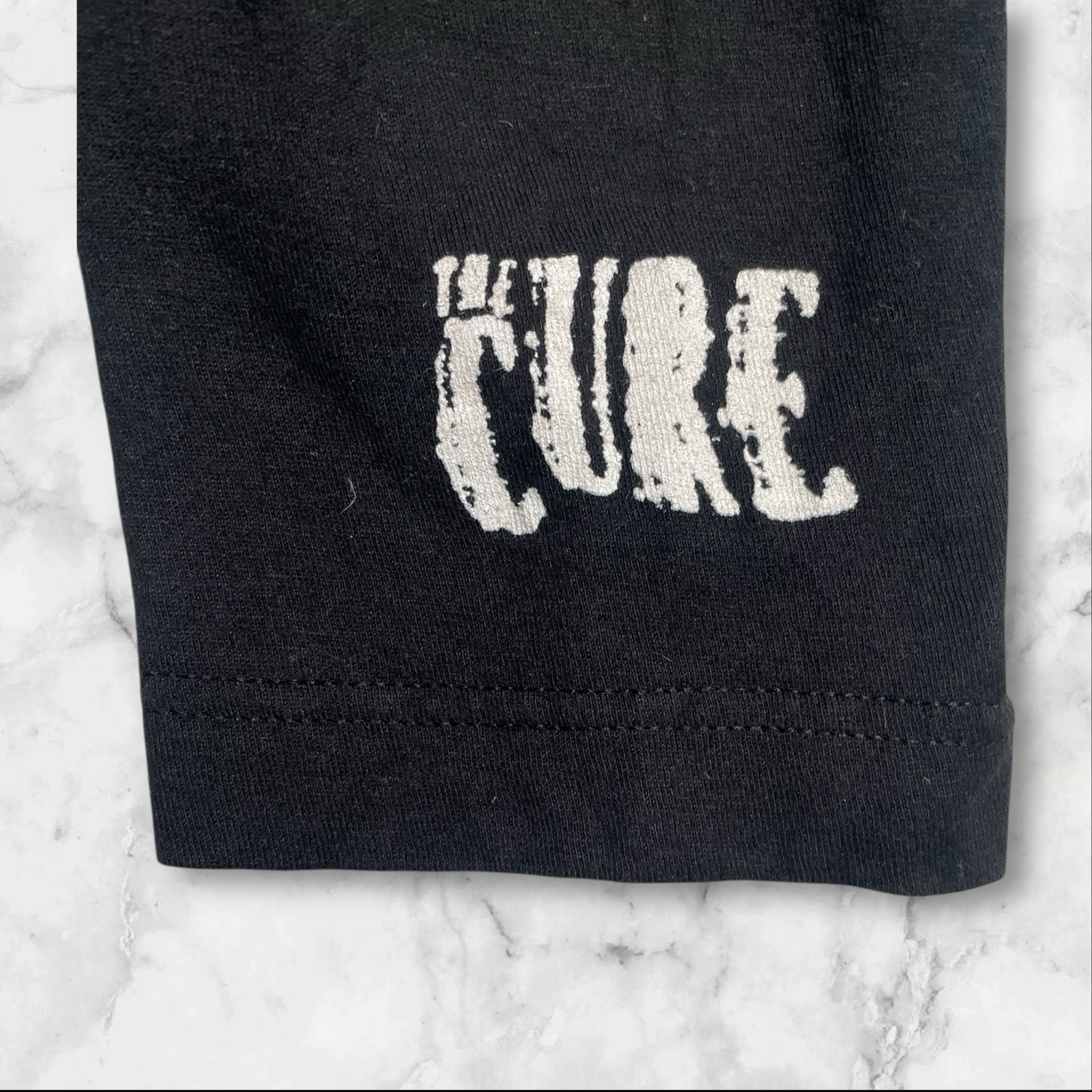 The Cure Band T Shirt Small Black Robert Smith Goth Alternative Rock Sleeve