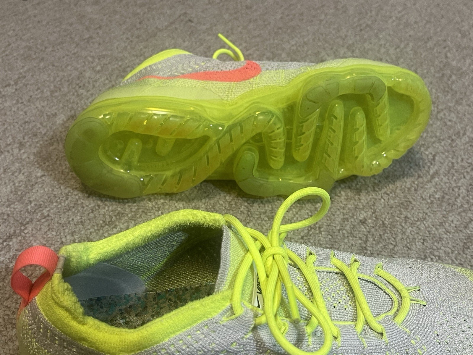 Nike Air Vapormax 2023 Flyknit Vast Grey Volt Yellow FZ4016 001 Men’s 10