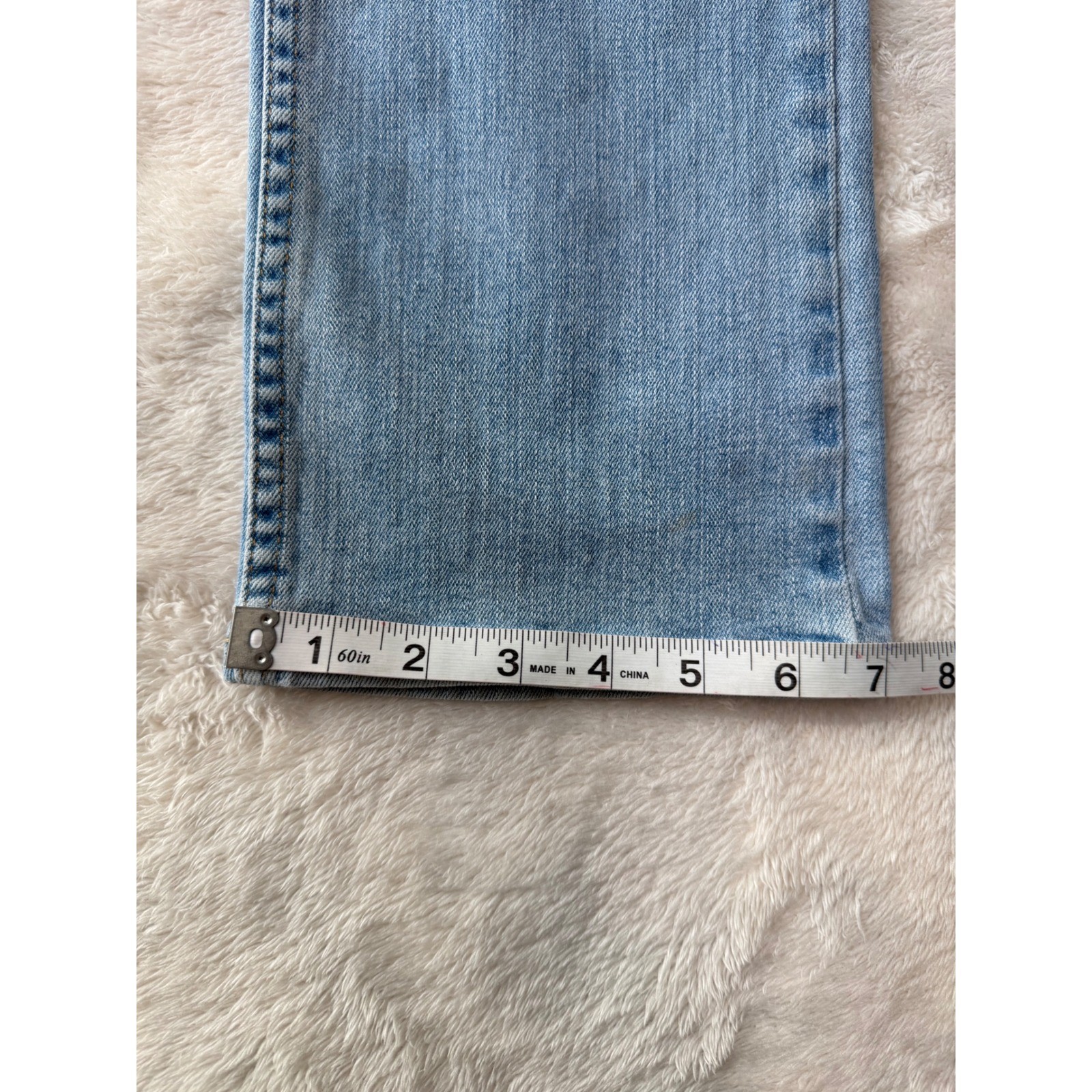 Hollister Slim Straight Epic Flex Light Wash Distressed Mens Jeans 31×32