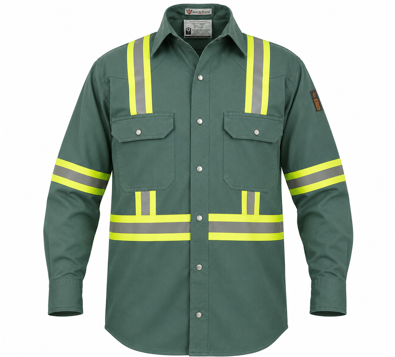 Flame Resistant FR High Visibility Hi Vis 100%C Light Weight Shirt