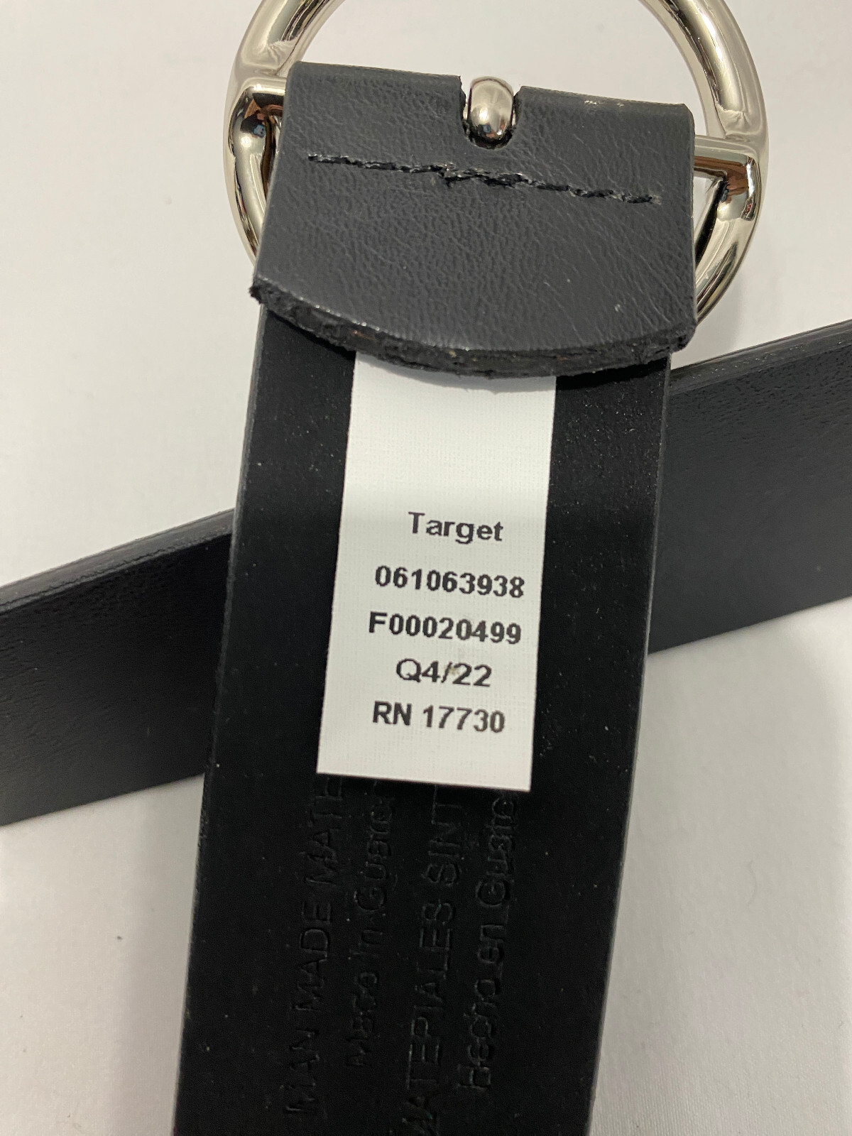 Womens Belt Black Man Made Materials 1.5″ Wide Size M Target