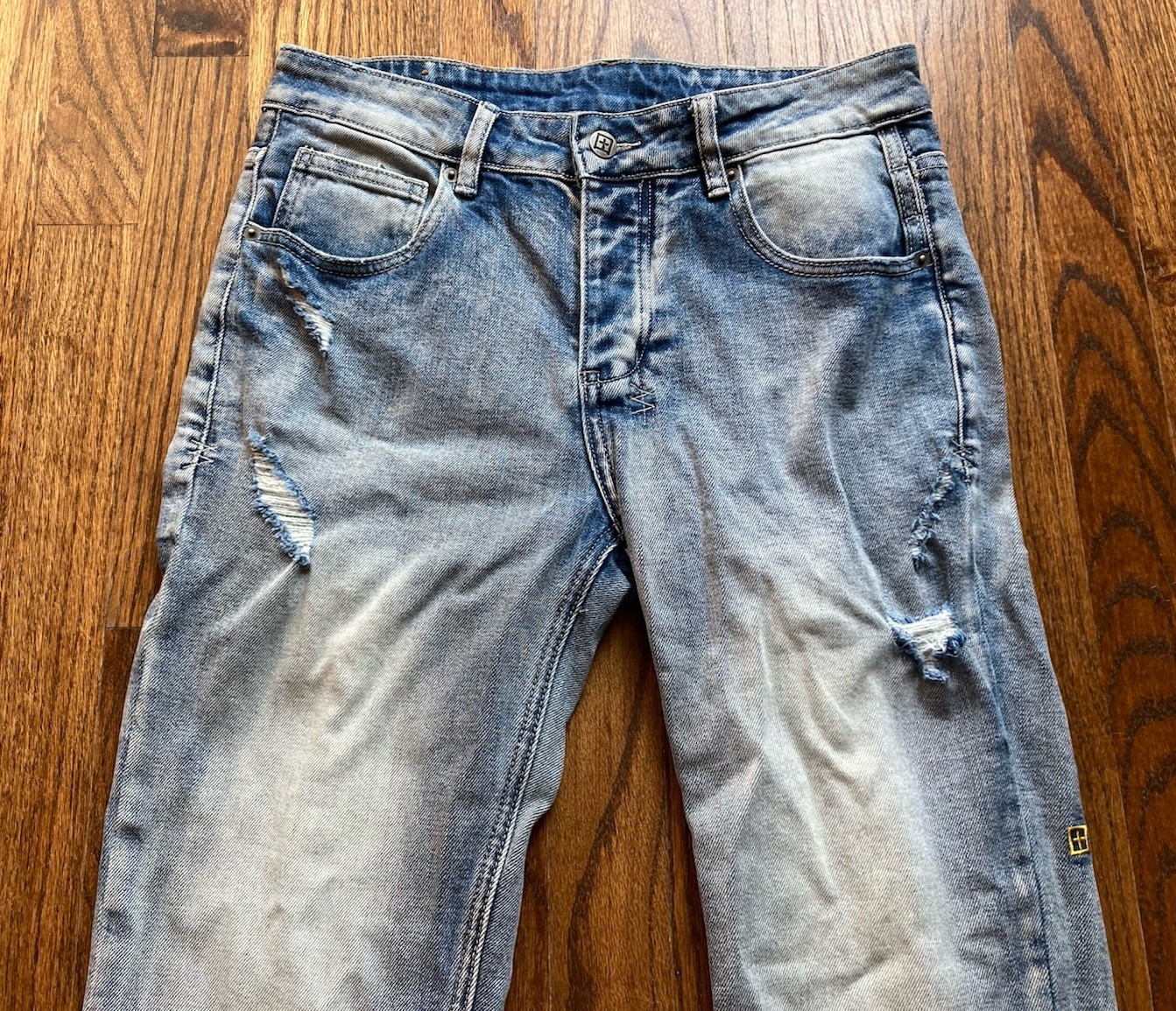 Ksubi Jeans Men Size 30 Skinny Van Winkle Hunter Beden Distressed Blue Denim