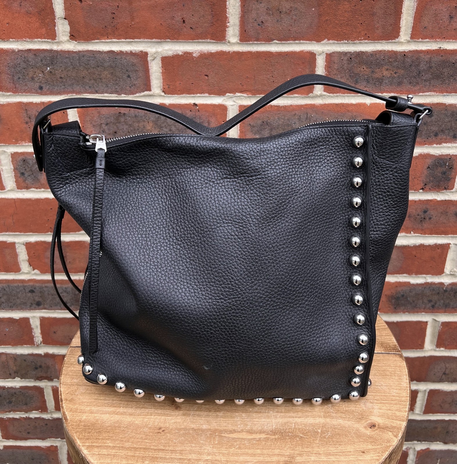 AllSaints Ladies Leather CAMI Backpack Bag Black Biker All Saints Rucksack