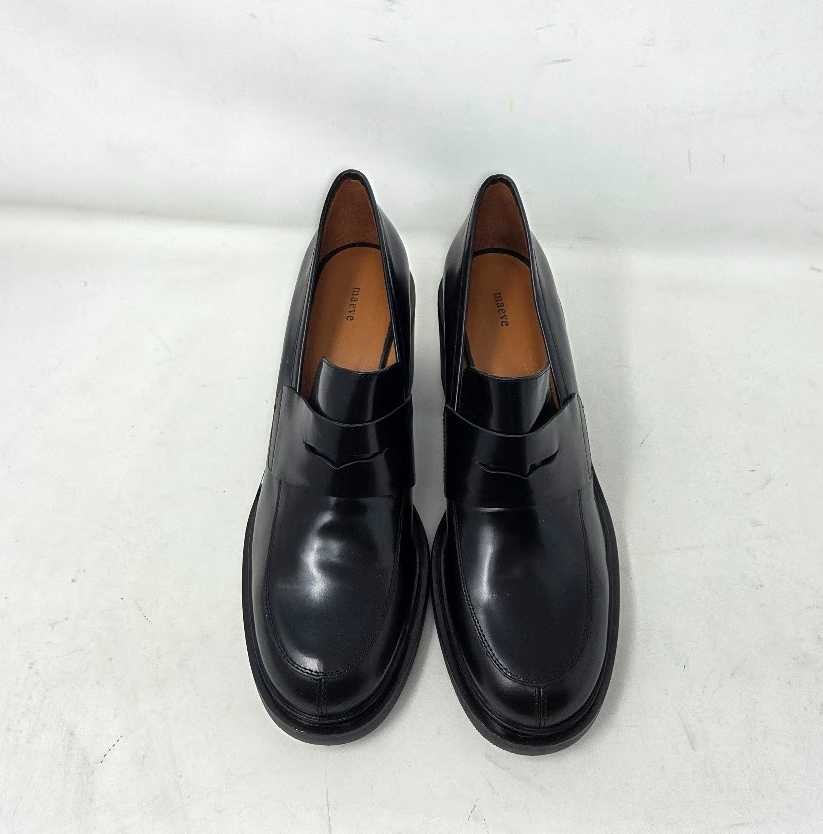 EU 40 (US 9-9.5) Anthropologie x Maeve block heeled loafers in black