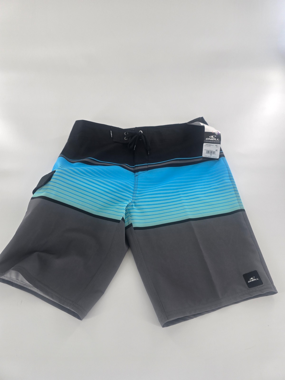 O’Neill Board Shorts Mens Size 30 Lennox Stripe 21 Surf Trunks Swim Stretch NWT