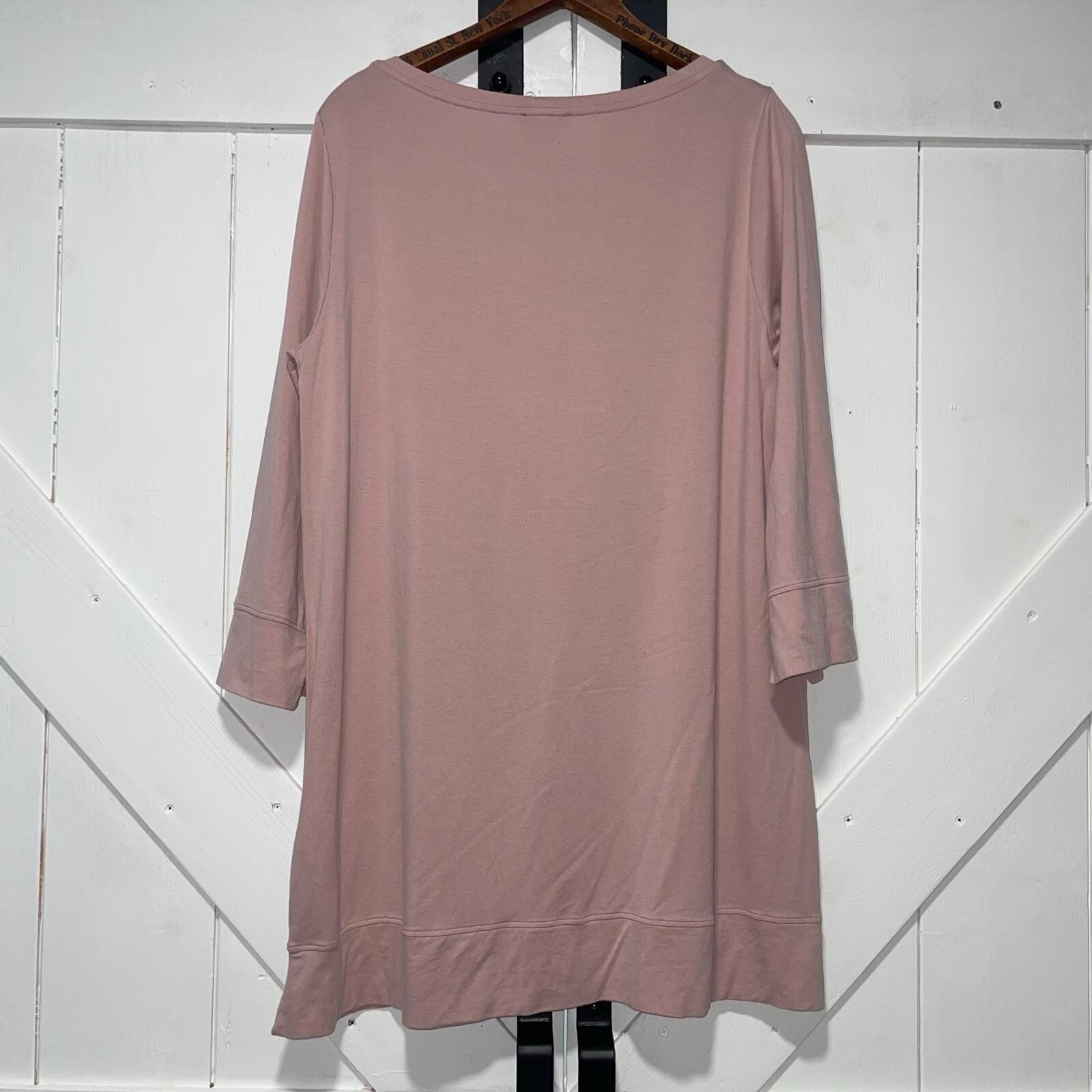 Eileen Fisher Ballet Neck Tunic Stretchy Tencel Women’s Medium Shirt Blouse Top