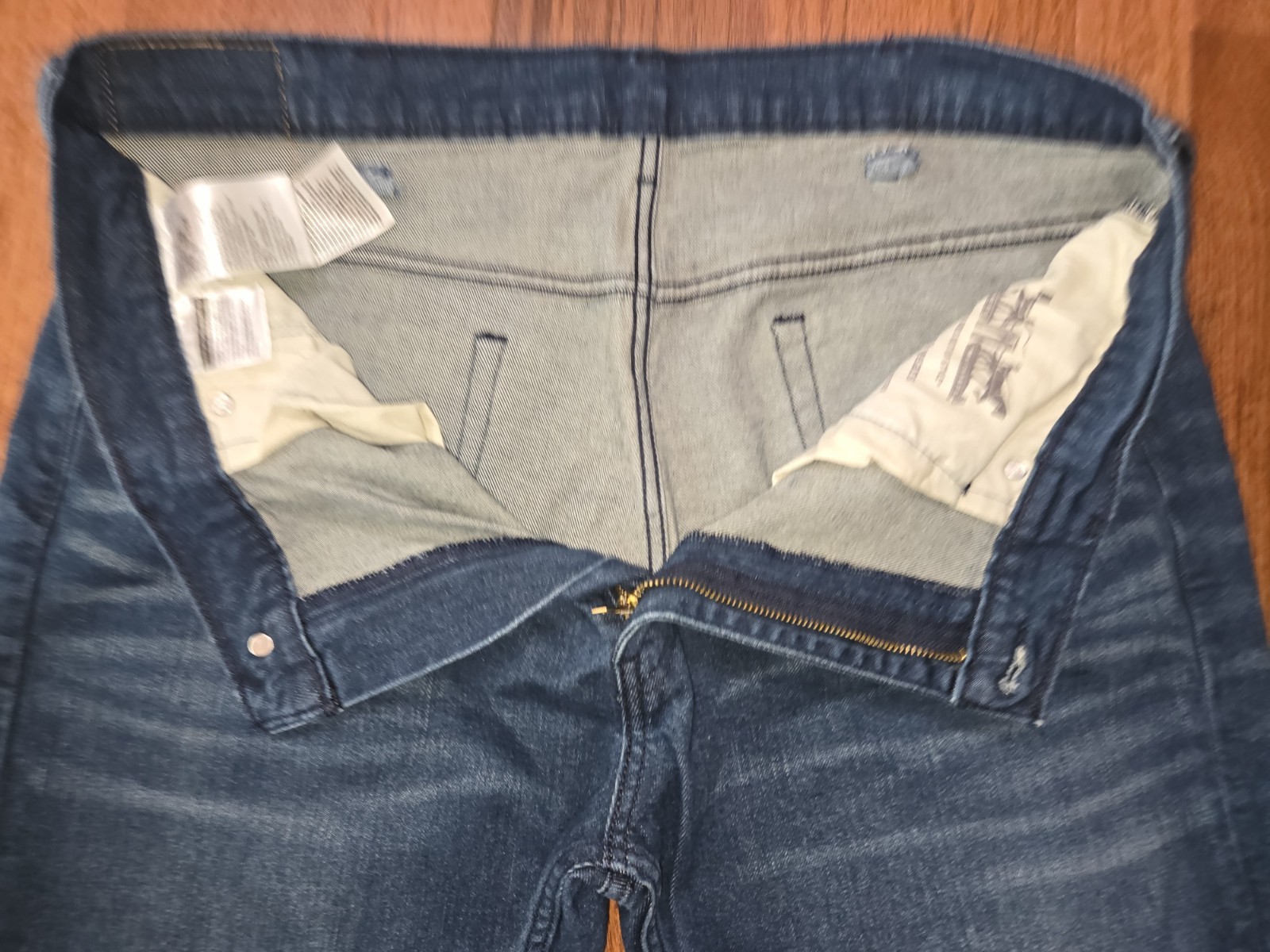 MENS LEVI’S 569 38X30 (FIT 38X28) LOOSE STRAIGHT FIT DARK BLUE JEANS A+ HEM JOB