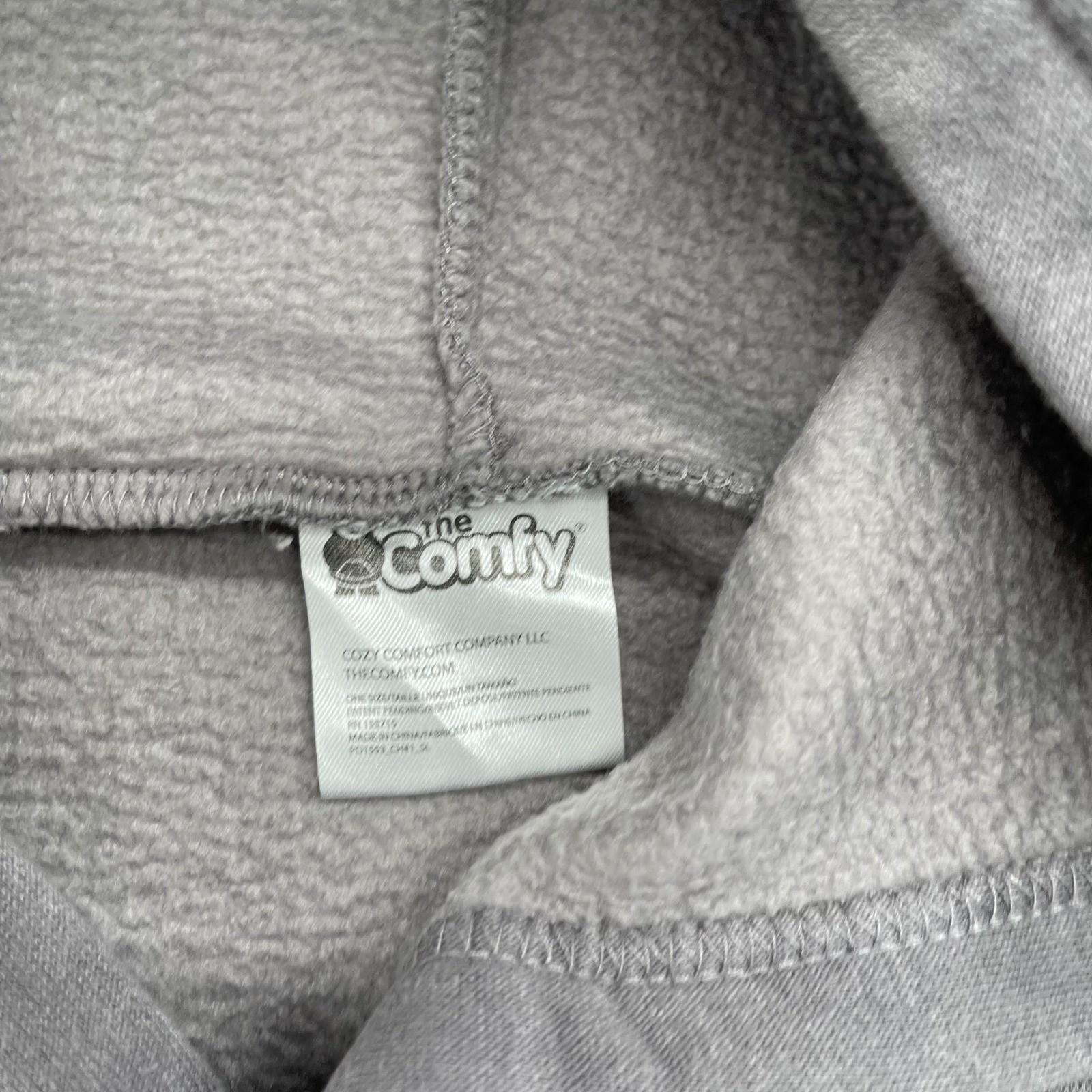 The Comfy Hoodie Blanket Gray Sweatshirt Fleece Lined One Size