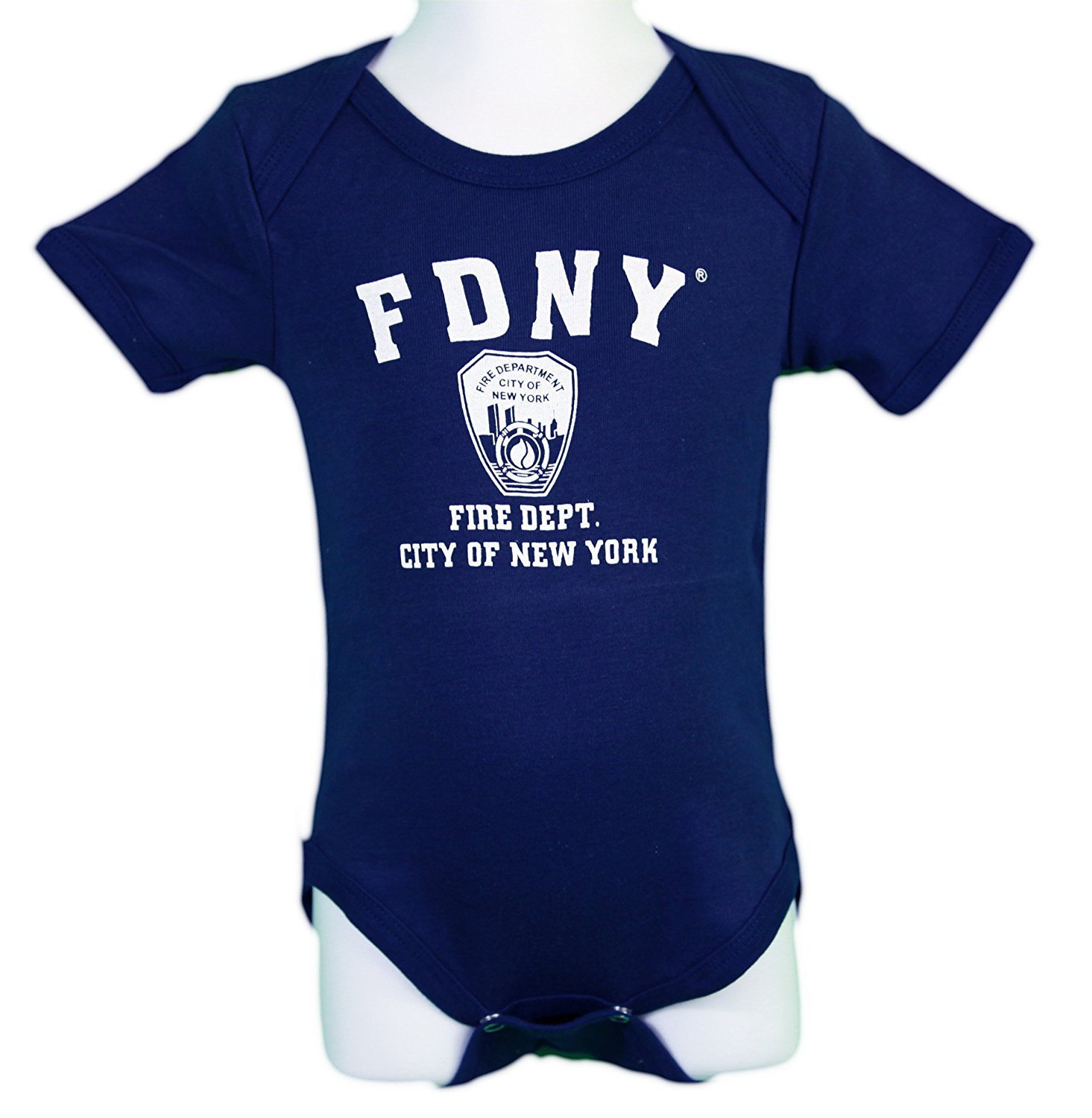 FDNY Baby Infant Screen Printed Bodysuit Navy